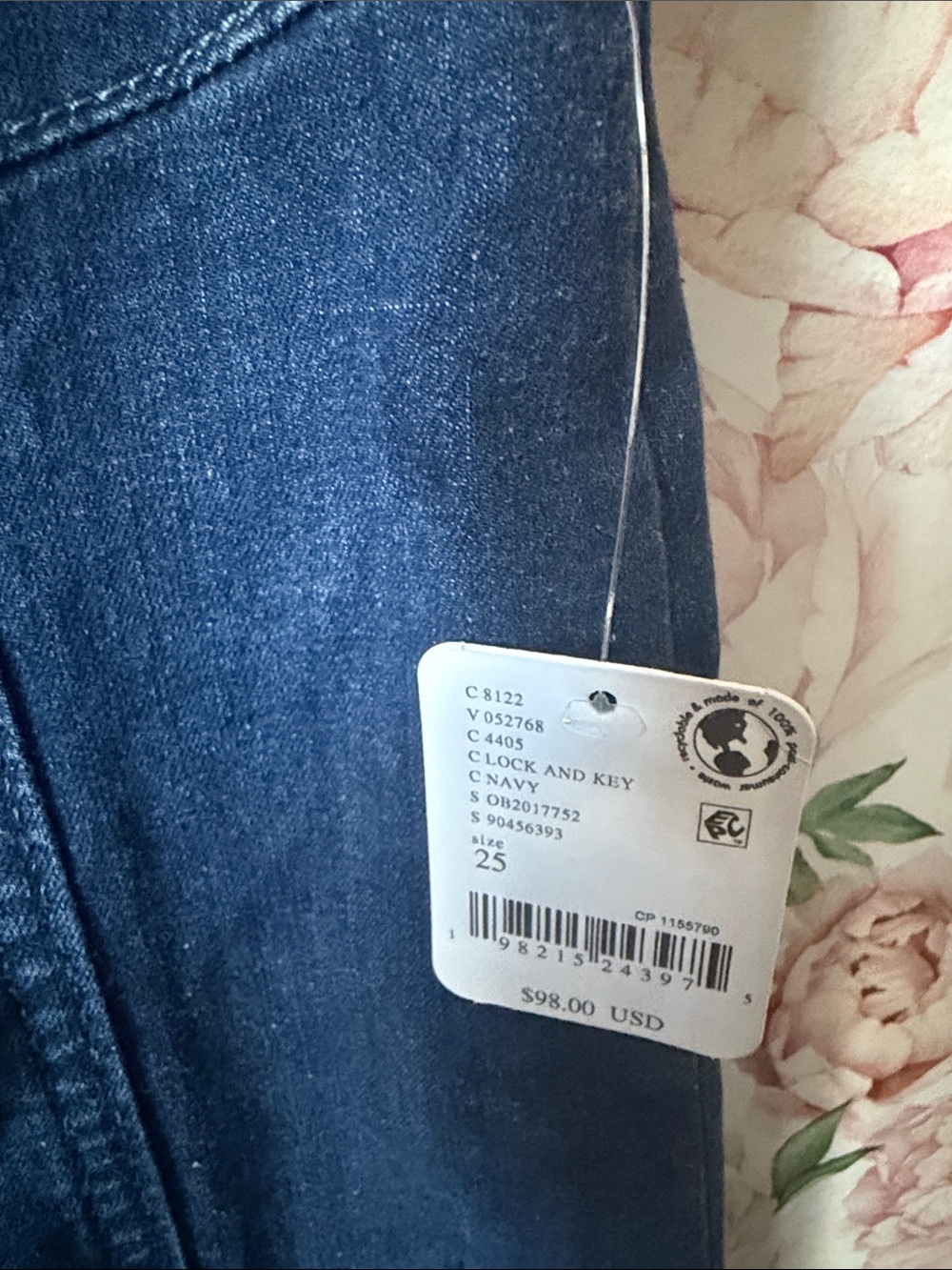 NWT Free People Libre High Rise Wide Leg Stretch Denim Jeans Dark Wash Pants 25 - Picture 5 of 7